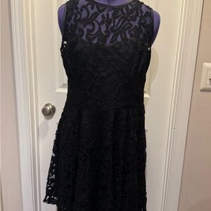 Chic Black Lace Mini Dress SALLY